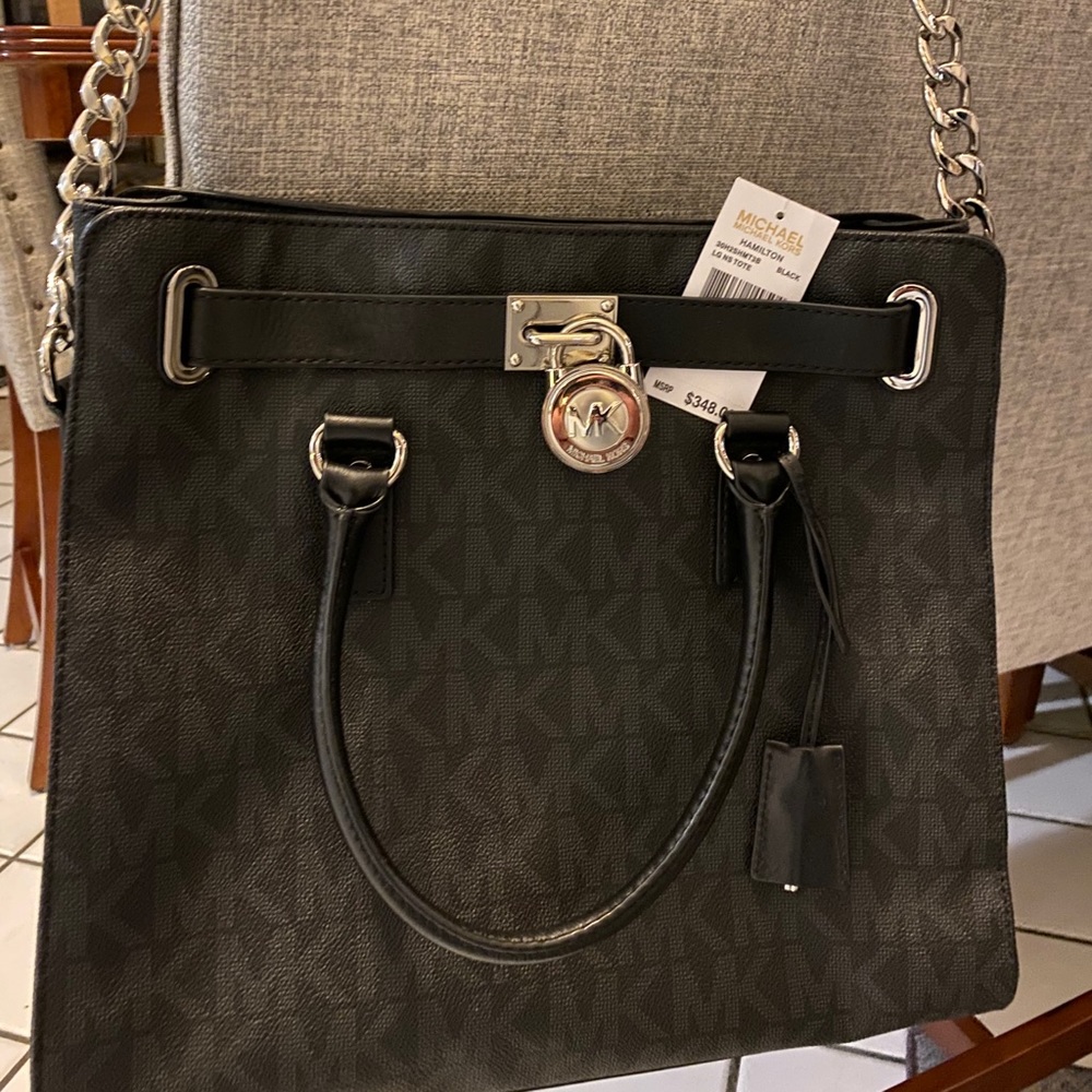 Michael Kors Black Hamilton Tote - Picture 5 of 11